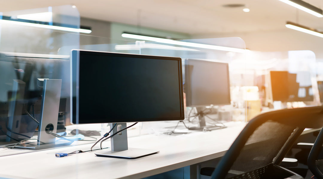 Architectural linear lighting with 0-10v dimming used over desks in office