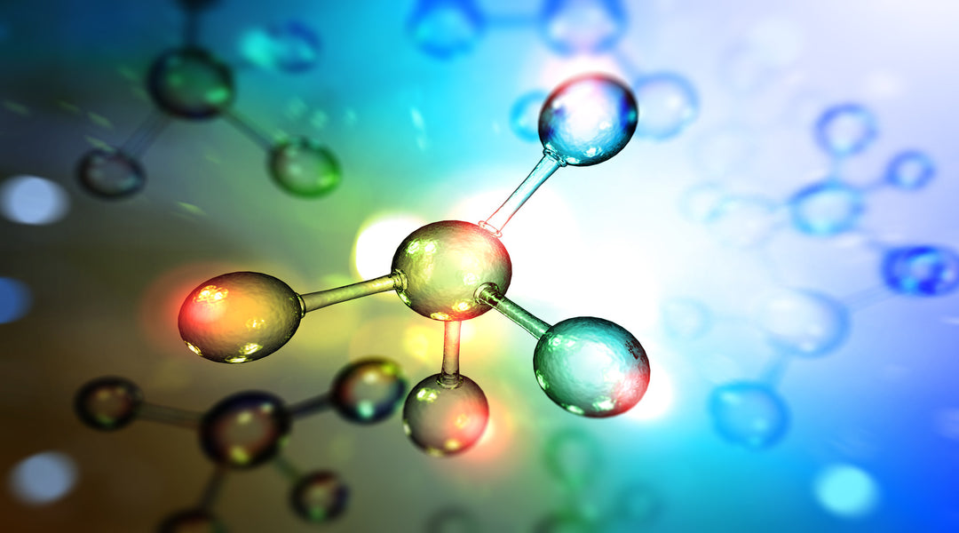 Atomic particle 3D illustration