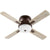 A Quorum International Flush Mount Ceiling Fan with Light, featuring slightly curved blades and inconspicuous housing. Effortlessly provides cooling comfort with a 52" sweep, perfect for areas with less overhead clearance. Includes 3 LED lamps and a light kit with a maximum wattage of 13.5 Watts. UL Listed for dry locations. Limited Lifetime warranty.